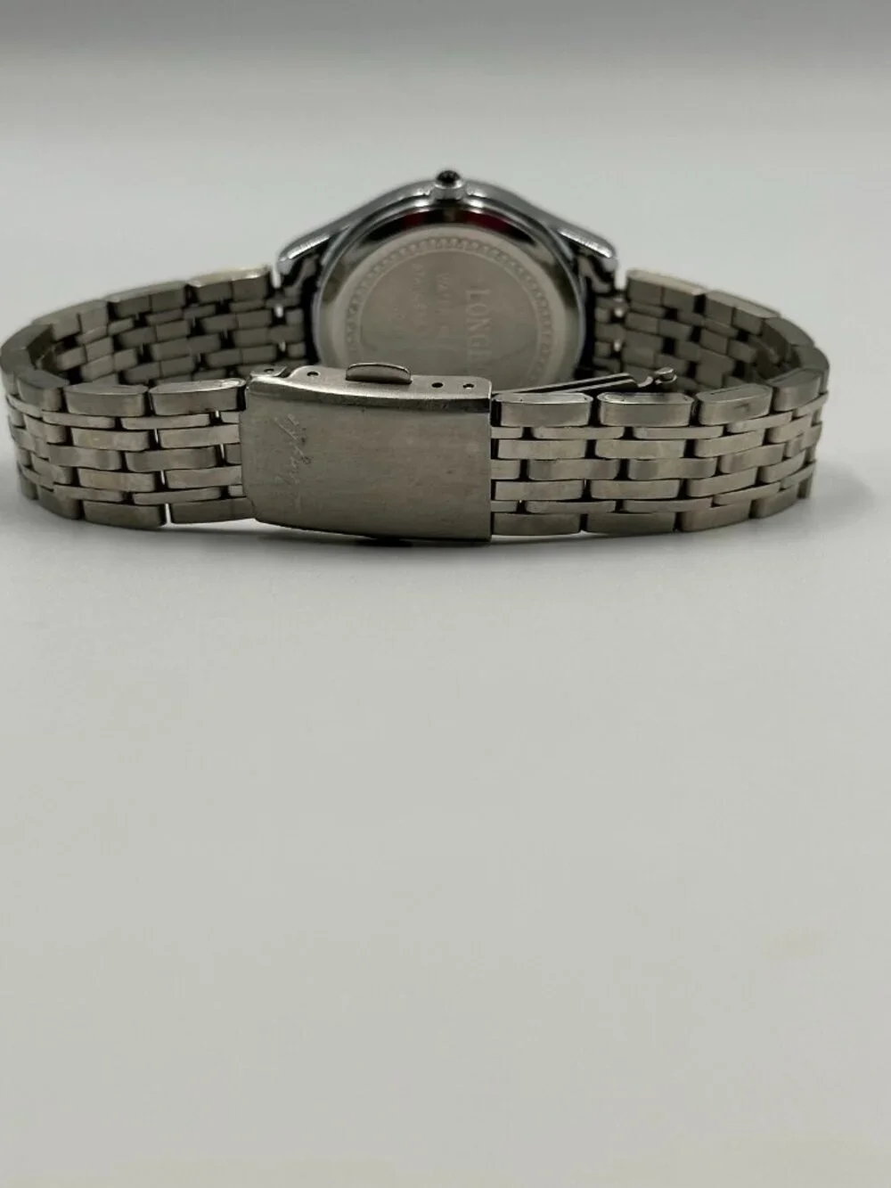 3/$30 Longbo Watch Men Silver Tone Black Dial Date Window 29MM New Battery 8”